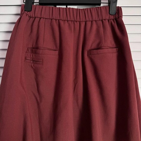 Anthropologie Maeve Pleated Bubble Skirt Size XXS in Brown/Chocolate NEW - Picture 5 of 11